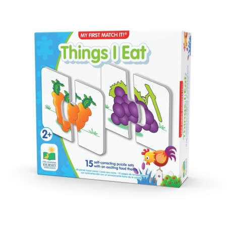 Puzzle Educativ de potrivire Lucruri de mancat cu 15 perechi de piese auto-corectante 2-5 ani